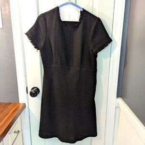 Black Sheath Mini Dress with Square Neck for Cocktail